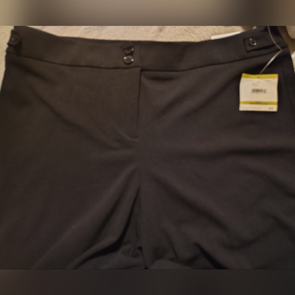Anne Klein TAG Pants, Women Black Straight Leg, Zipper, Pockets,  Flat Front,14 - Picture 8 of 14